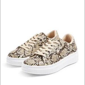 Top Shop Snake Skin Sneakers size 8.5 New